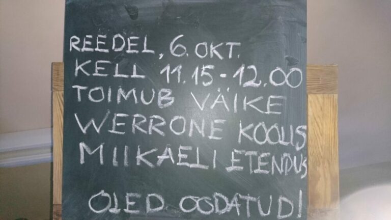 Pealkiri: Meil toimub miikaelietendus. Tule vaatama!