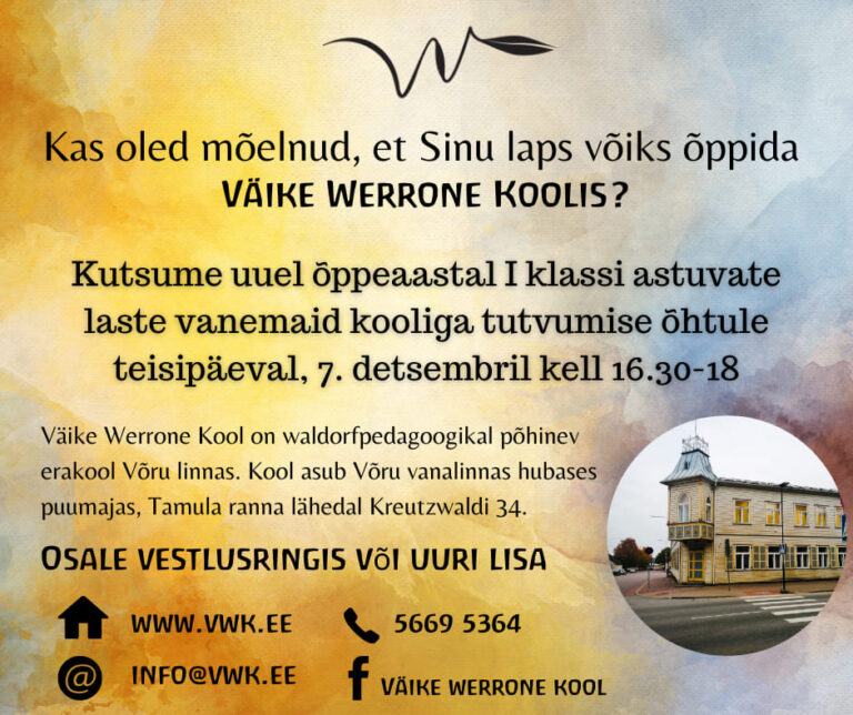 Kutsume lapsevanemaid kooliga tutvuma