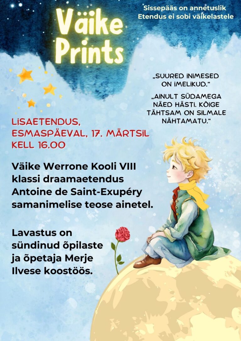 Draamaepohh Waldorfkoolis: 8. klass lavastas „Väikese printsi“